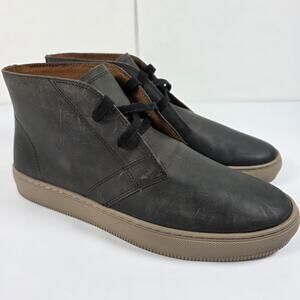 Frye Astor Chukka Boots 8.5 Black Leather High Top Business Casual Sneakers